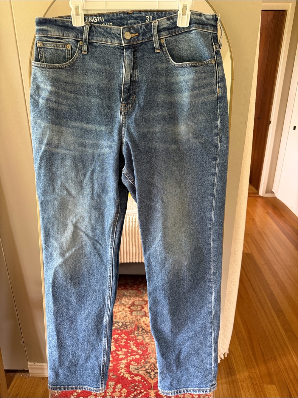 J. Crew Women's Straight Leg Jeans in Medium Blue Wash